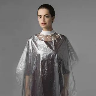 Пеньюар полиэтиленовый, 100*160см, прозрачный,  50 шт/упаковке