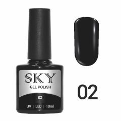 №002 Гель-лак 3-х фазный SKY GC 10мл (черный)