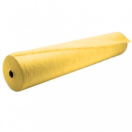 Простыня одноразовая Эстетика 80х200 спанбонд в рулоне с перфорацией, желтая, 100 шт/уп.