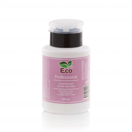 Средство для снятия гель-лака E.co Nails Professional 200мл, помпа