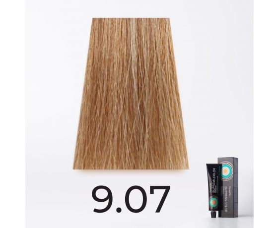 Краска для волос FarmaVita Suprema 9.07 холодный очень светлый  блондин, 60мл