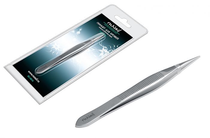 Пинцет для бровей тонкие рабочие края, 8,4см