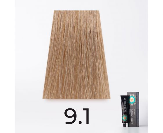 Краска для волос FarmaVita Suprema 9.1 очень светло-пепельный блондин. 60мл