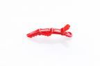 Зажимы крокодил Tony&Guy красные глянец, 6 штук в упаковке