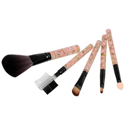 Набор макияжных кистей с цветными ручками (в ассорт.)
