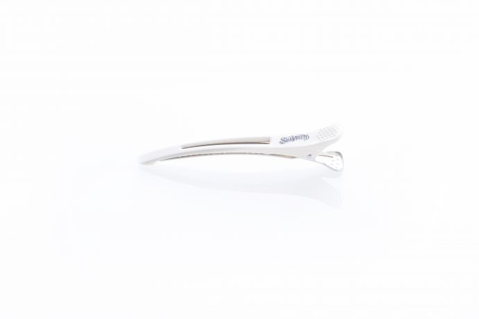 Зажимы с силиконовой вставкой 6 штук в упаковке, металлический низ, белые