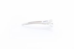 Зажимы с силиконовой вставкой 6 штук в упаковке, металлический низ, белые