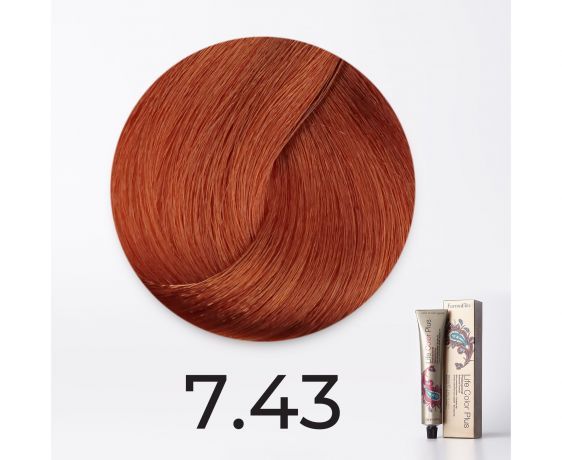Краска для волос FarmaVita Life Color Plus 7.43 медно-золотистый блондин, 100мл
