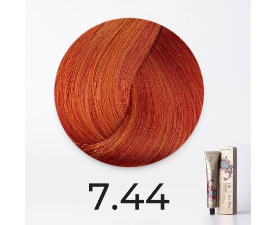Краска для волос FarmaVita Life Color Plus 7.44 темный яркий медный блондин, 100мл
