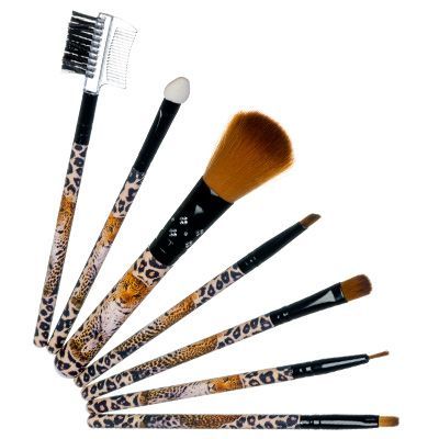 Набор макияжных кистей, 7 предметов , леопард
