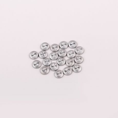 Дизайн E.co Nails для ногтей металлический диск серебро (20шт) №12