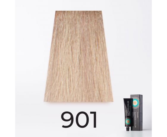 Краска для волос FarmaVita Suprema 901 светлый пепельный блондин сильный осветляющий, 60мл