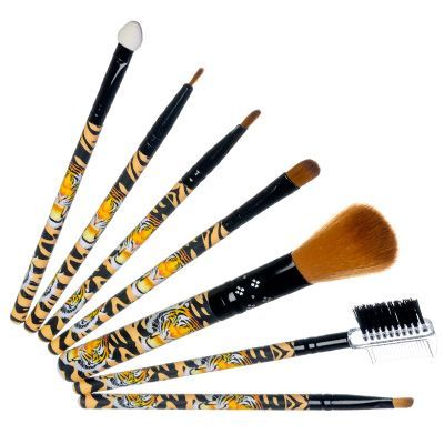 Набор макияжных кистей, 7 предметов , тигр