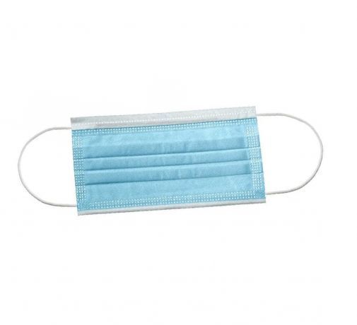 Маска 3-х слойная, голубая, 1 шт