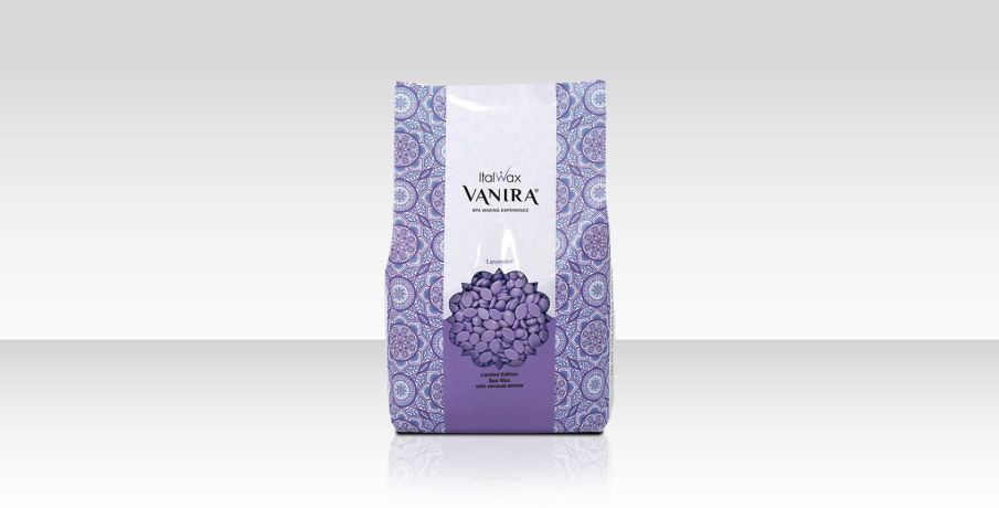 Воск для депиляции полимерный в гранулах Vanira "Лаванда" ITALWAX 1000 г