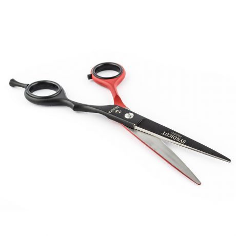 Ножницы парикмахерские с микронасечкой Mizuka PBS-EP-32162 Black/Red (6.0")