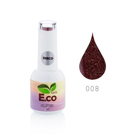 Гель-лак для ногтей светоотражающий E.co Nails Disco №08, 10мл.