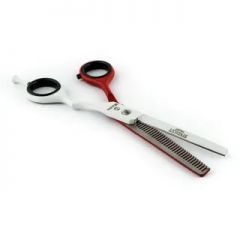 Ножницы парикмахерские филировочные Mizuka PBS-EP-32165 White/Red (6.0")