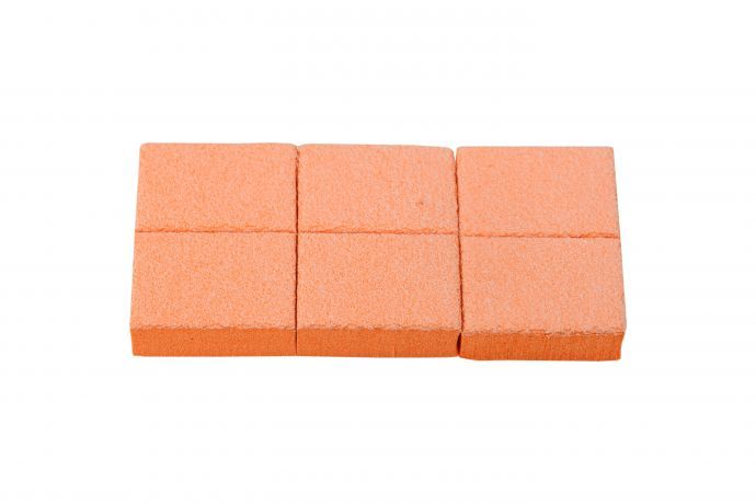 Баф для ногтей E.co Nails мини оранжевый, 6 шт.