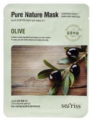 AH Secriss Маска для лица тканевая SECRISS PURE NATURE MASK Pack-Olive 25мл