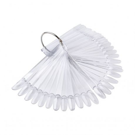 Палитра на кольце  прозрачная форма миндаль ( 50 шт/уп)