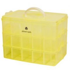 чемодан пластиковый трехуровневый