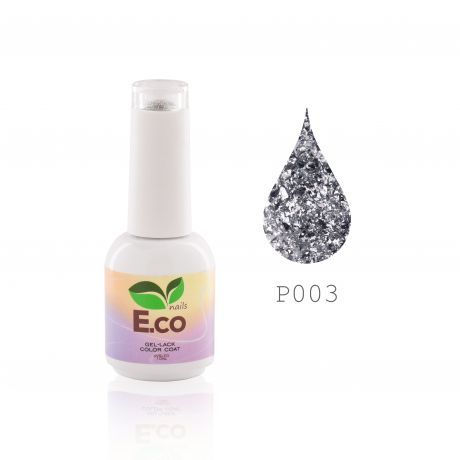 Гель-лак для ногтей с блестками E.co Nails Platinum P003 10мл.