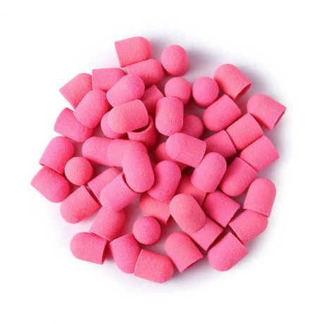 Колпачок абразивный для маникюра E.co Nails 13Х19мм, 150 грит, розовый