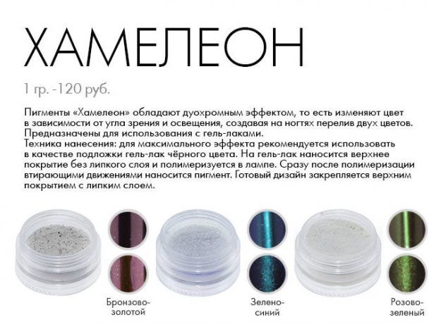 Декор. пигмент-пудра Хамелеон зелено-синий
