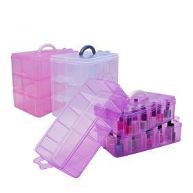 Чемодан пластиковый трехуровневый большой