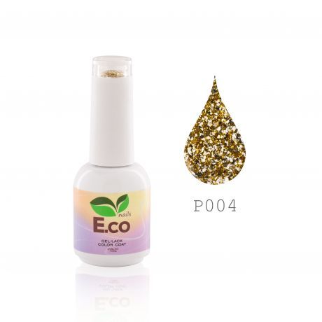 Гель-лак для ногтей с блестками E.co Nails Platinum P004 10мл.