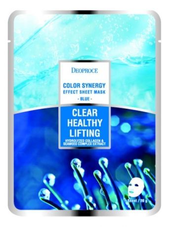ДП SHEET Маска тканевая морской коллаген Deoproce color synergy effect Sheet Mask  blue