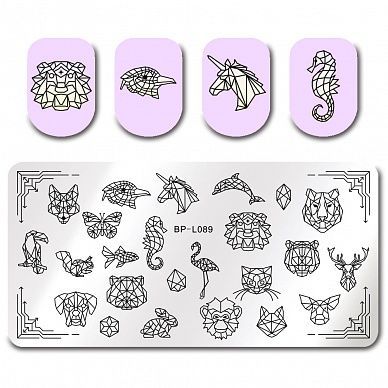 Пластина для стемпинга 12*6 см BORN PRETTY 40225 BP-L089, 1шт