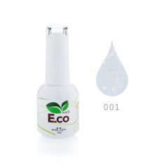 Верхнее покрытие для гель-лака с белыми хлопьями E.co Nails Dalmatian Top Coat White Flakes, 10 мл