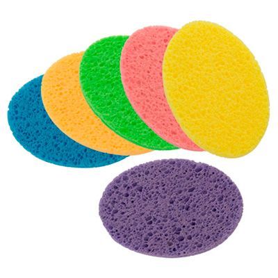 Набор спонжей для умывания пористых тонких Mix, 6шт
