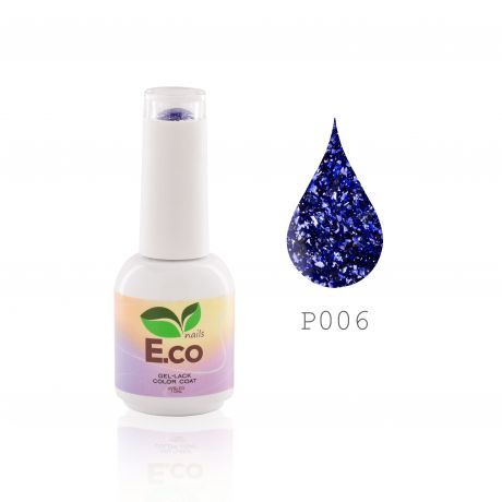 Гель-лак для ногтей с блестками E.co Nails Platinum P006 10мл.