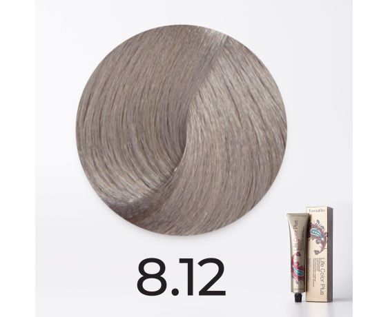 Краска для волос FarmaVita Life Color Plus 8.12 светлый блондин пепельно-перламутровый, 100мл