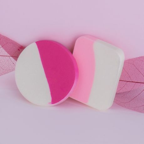 Спонжи для макияжа двухцветные, 2 шт.