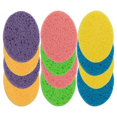 Набор спонжей для умывания пористых, тонких Mix 24 шт.