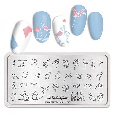 Пластина для стемпинга 12*6 см BORN PRETTY 48706 BP-L010, Artist.1шт