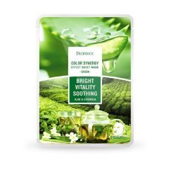 ДП SHEET Маска тканевая на основе экстракта алоэ и зеленого чая, Deoproce color synergy effect ,20г