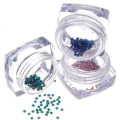 Стразы Swarovski Чехия с огранкой в баночке, 100 шт. (в ассорт.)