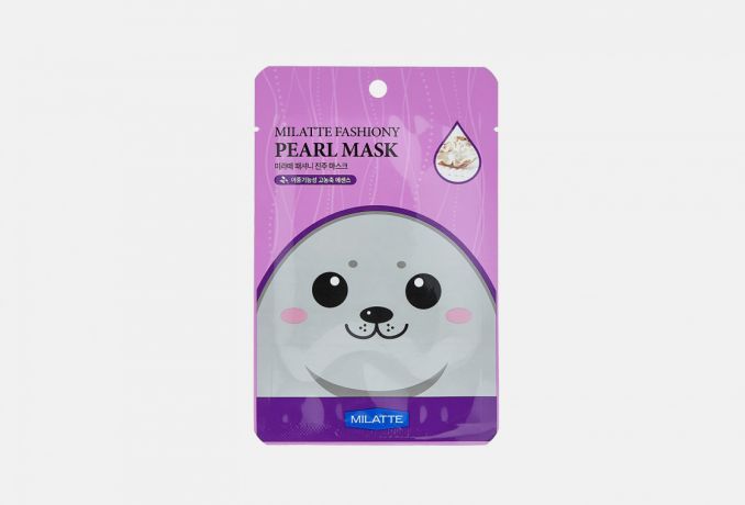 МЛТ Маска тканевая  с экстрактом жемчуга  MILATTE FASHIONY PEARL Mask SHEET   21гр.