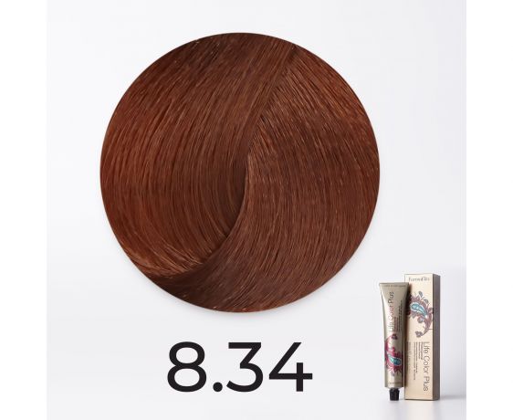 Краска для волос FarmaVita Life Color Plus 8.34 светлый блондин золотисто-медный, 100мл