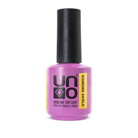 Верхнее покрытие для гель-лака Uno DIAMOND SHIELD, без липкого слоя, 15 мл