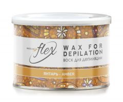 Воск для депиляции теплый в банке Янтарь ITALWAX Flex 400 мл