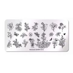 Пластина для стемпинга 12*6 см NICOLE DIARY 45079 ND-012 .1шт
