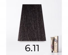 Краска для волос FarmaVita Life Color Plus 6.11 темный интенсивный пепельный блондин, 100мл