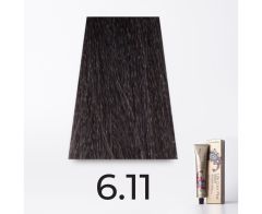 Краска для волос FarmaVita Life Color Plus 6.11 темный интенсивный пепельный блондин, 100мл