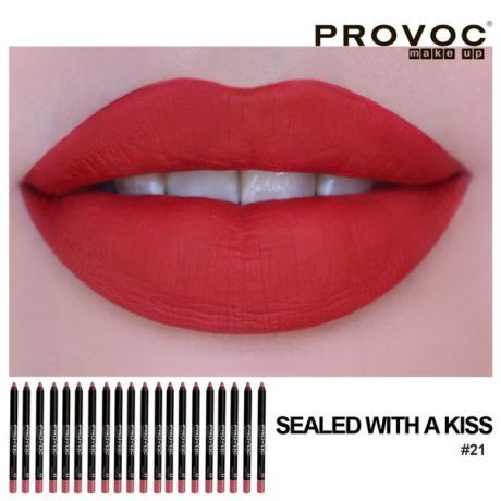 Гелевая подводка в карандаше для губ Provoc Gel Lip Liner №21 Sealed with a Kiss